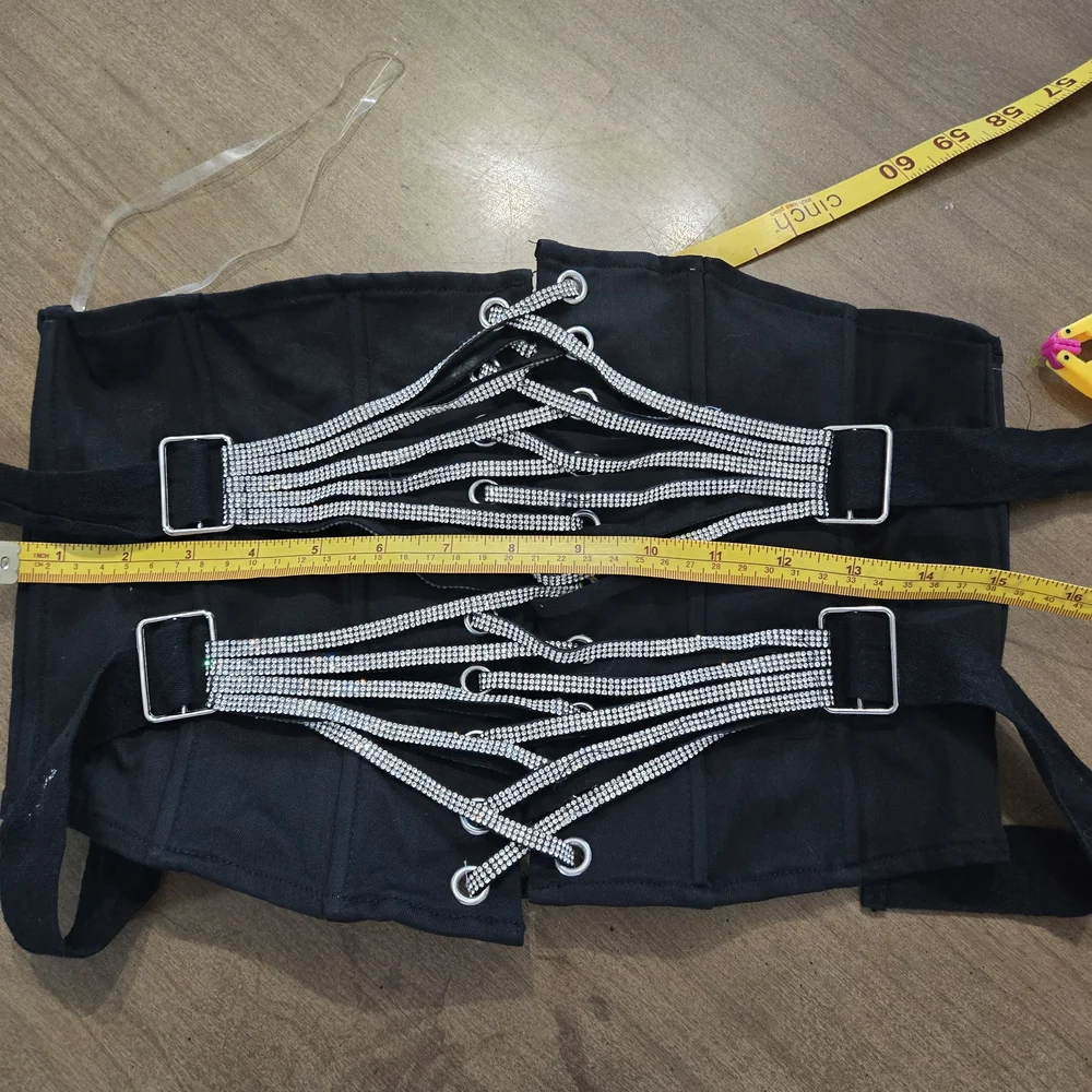 Black Corset with Silver Accents - Picture 7 of 11
